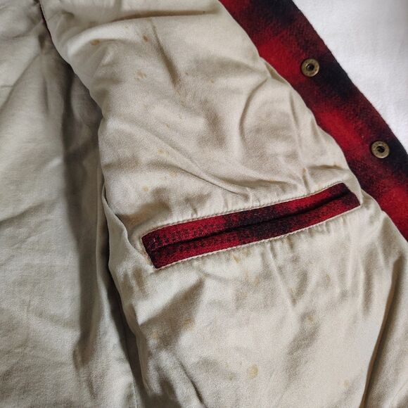 Vtg 90s SMALL Banana Republic Wool Plaid Vest Cabincore Outdoors Preppy Hunting - Picture 10 of 10